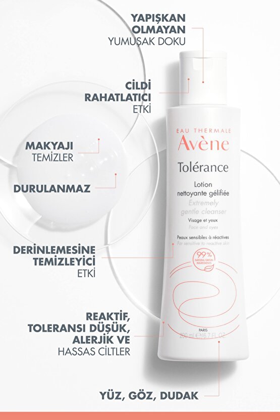 Tolerance Lotion Hassas Ciltler için Yatıştırıcı Temizleme Losyonu 200 ml