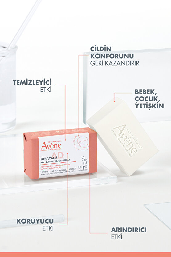 XeraCalm A.D Atopiye Eğilimli Ciltler İçin Yıkama Barı 100 gr
