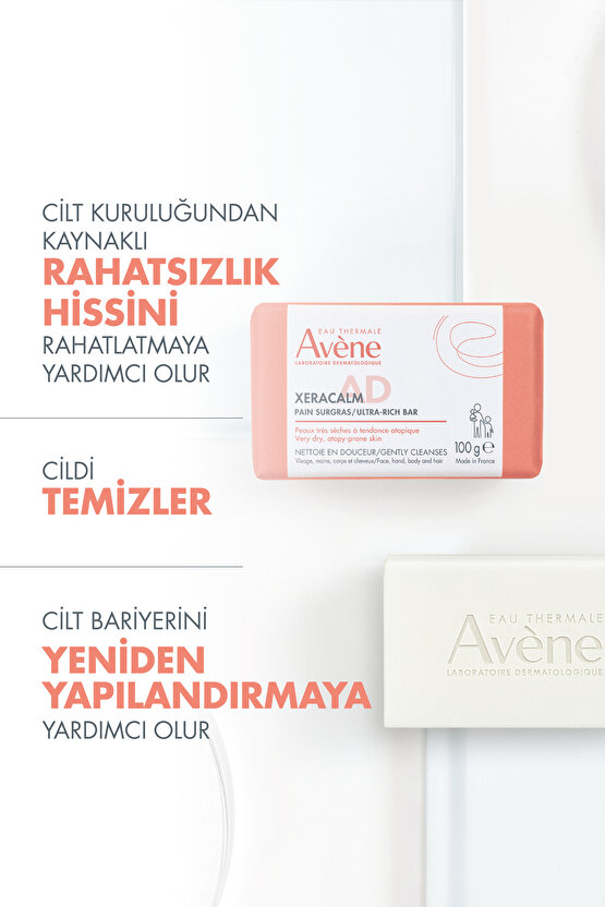 XeraCalm A.D Atopiye Eğilimli Ciltler İçin Yıkama Barı 100 gr