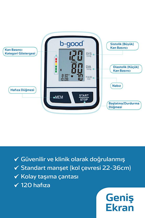 Tam Otomatik Koldan Dijital Tansiyon Aleti