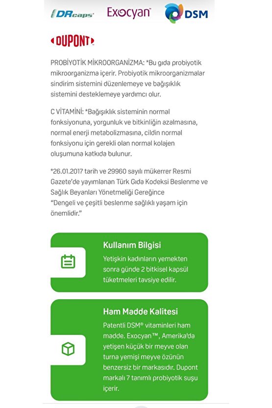 BerryBiotic Turna Yemişli Probiyotik + Prebiyotik+ D-Mannoz İdrar Yolu Sağlığı, 60 Bitkisel Kapsül