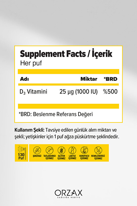 Vitamin D3 1000IU 20ml Sprey