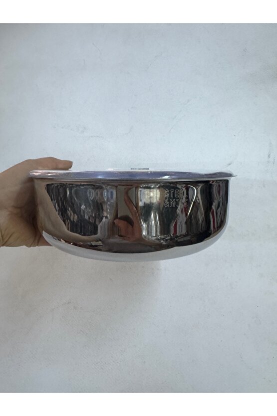 Paslanmaz Çelik Saklama Kabı Mika Kapaklı 20 Cm