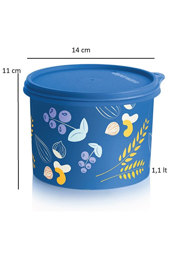 Silindir Saklama Kabı 1.1 Lt Buzdolabı Saklama Kabı