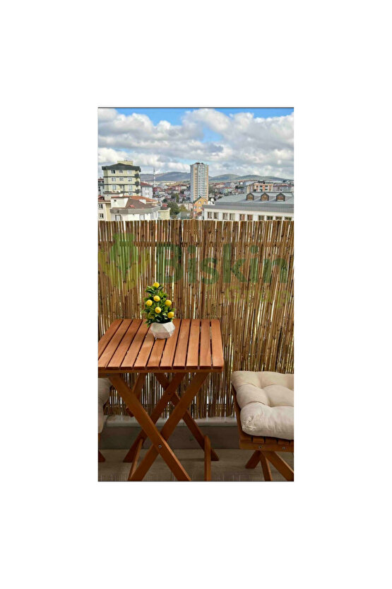 Natural 60CM X 250CM Bambu Kamış Hasır Çit Dekoratif Bahçe Balkon ve Duvar Çiti Reed Fence