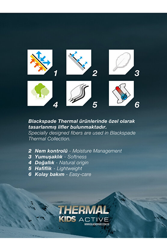 Çocuk Termal Tişört 2. Seviye 9265 - Siyah