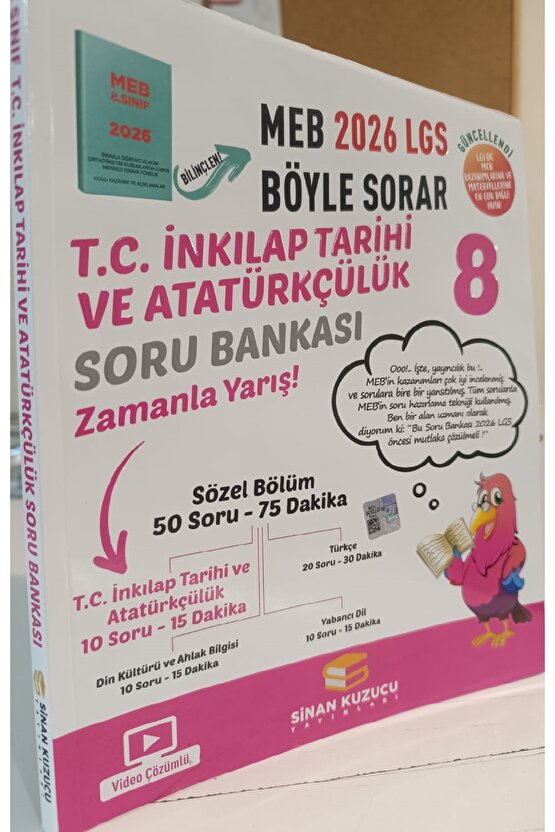 8. Sınıf İnkılap Tarihi ve Atatürkçülük Soru Bankası  Sinan Kuzucu Yayınları  9786256804616