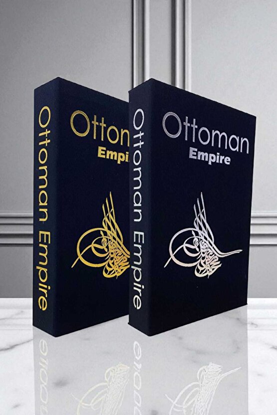 2’li Kumaş Kaplı Kitap Görünümlü Dekoratif Kutu | Hediye & Takı Kutusu