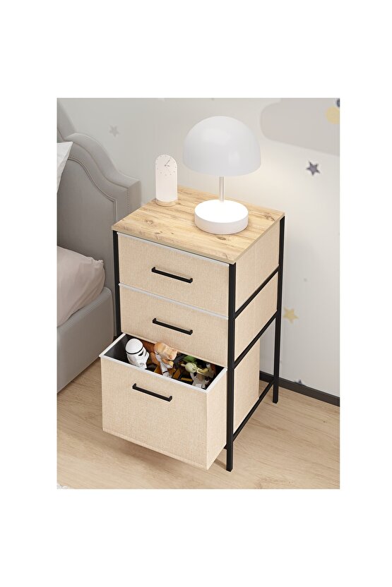 Çocuk 3 Çekmeceli Orta Boy Komodin Sehpa