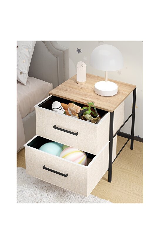 Çocuk Dolap Komodin 2 Çekmeceli Sehpa