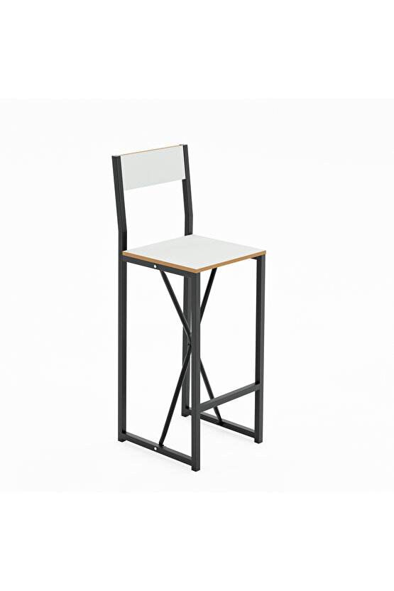 Gzl Bar Masa Bar Sandalye Yemek Masa Sandalye Takımı Beyaz 1580