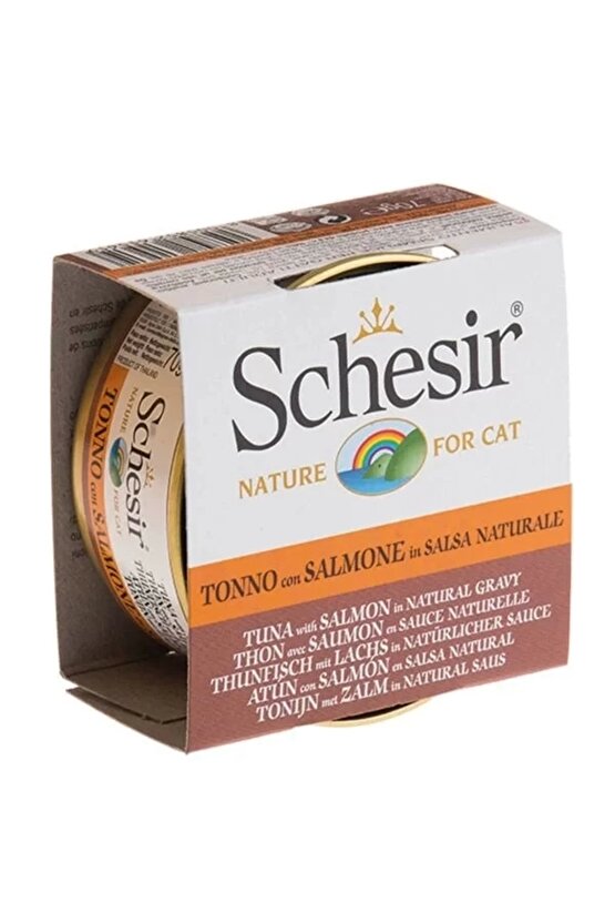 Ton Balık ve Somonlu Naturel Konserve Kedi Maması 70 Gr