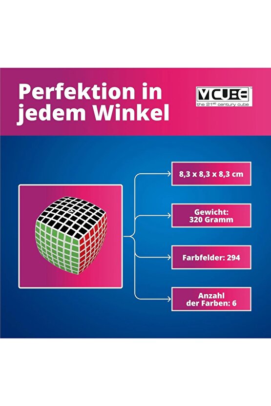 Orijinal V-Cube 7x7 Pillow Küp - V-Cube Küp - Zeka Küpü - 7x7 Pillow Küp - Akıl Küpü - Akıllı Küp -V