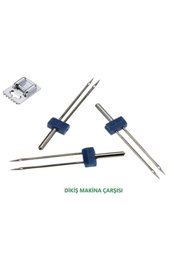 Sınger Zetina Janome Nervür Ayak (ÇİFT İĞNE PAKET İÇİNDE 2MM,3MM VE 4 MMDİR.) Dali 14 No Iğne