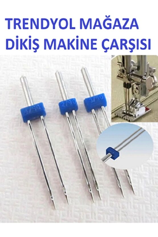 Nervür Iğnesi,çift Iğne Singer Zetina (2mm90-3mm90-4mm90) Ve Dali 14 No Normal Dikiş Iğnesi