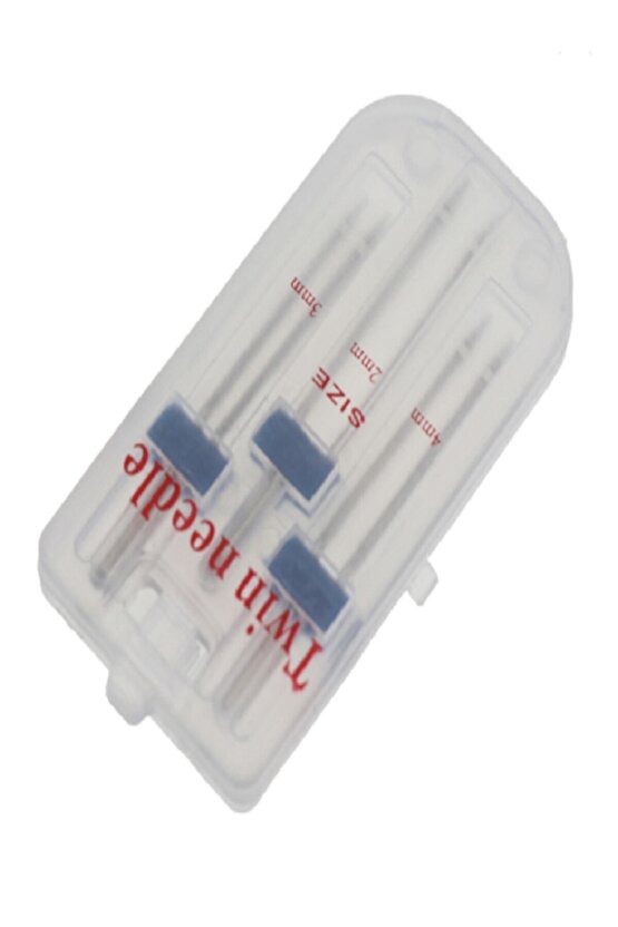Dikiş Makine Iğnesi (12-14-16 Numara 30 Adet) Normal Iğne Ve 2mm-3mm-4mm Çift Iğne 3 Adet Gelecektir