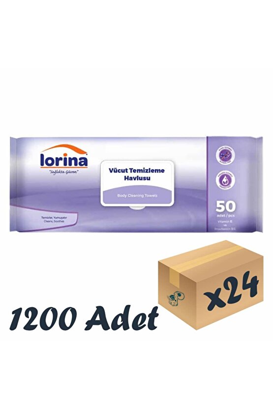 Lorina Vücut Temizleme Havlusu 24 Paket 1200 Adet