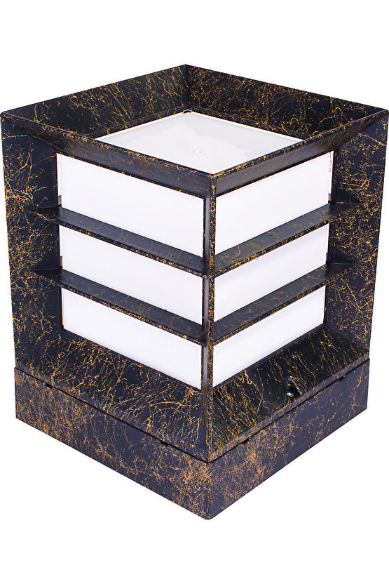 Mermer Desen Plastik 1. Sınıf Kare Küp Bahçe Aydınlatma Armatürü