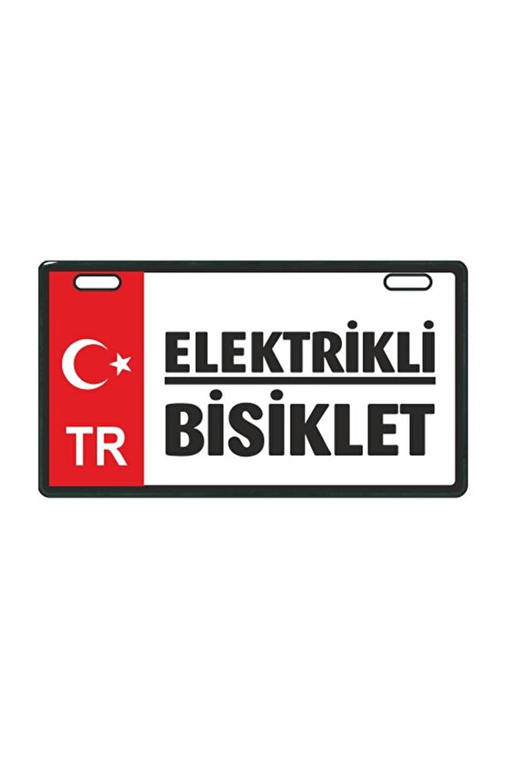 KIRMIZI ELEKTRİKLİ BİSİKLET E-BİKE PLAKALIK
