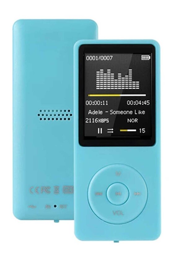 8GB HAFIZA KARTLI BLUETOOTHLU MP3 ÇALAR SES KAYIT FM RADİO DAHİLİ HOPARLÖR EKRANLI MÜZİK ÇALAR