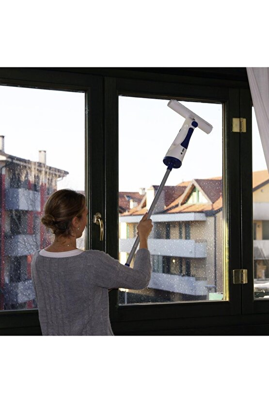 CAM SİLME CİHAZI ŞARJLI VAKUMLU SU PÜSKÜRTMELİ CAM TEMİZLEME APARATI