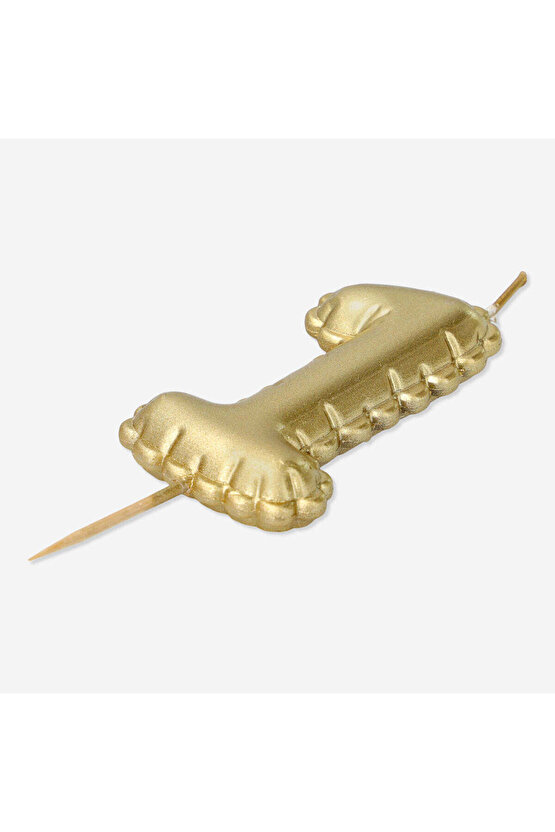 1 Numaralı Altın Rengi Pasta Mumu