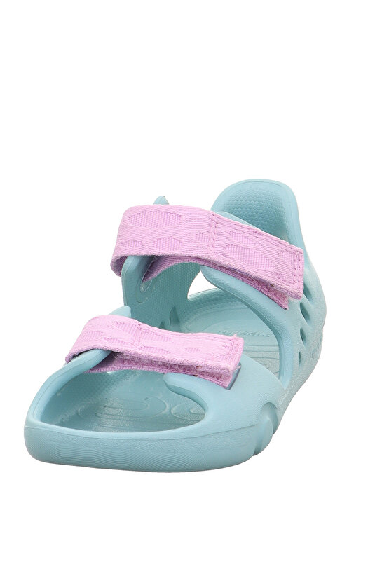 Yeşil Kız Çocuk Düz Sandalet