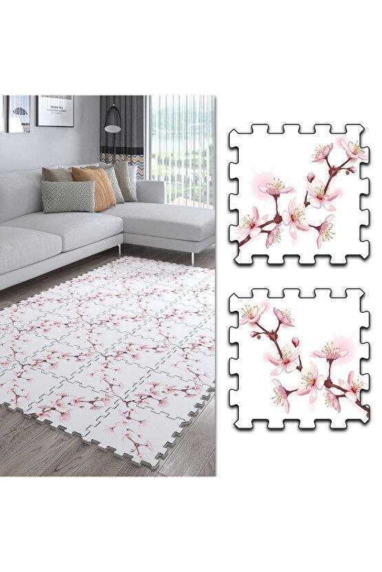 Dekoratif Yumuşak Modern Salon Halısı Ths5 | Yapboz Halı | Puzzle Halı