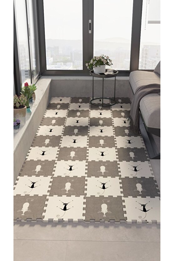 Yıkanabilir Cam Balkon Halısı Thb1 | Yapboz Halı | Puzzle Halı