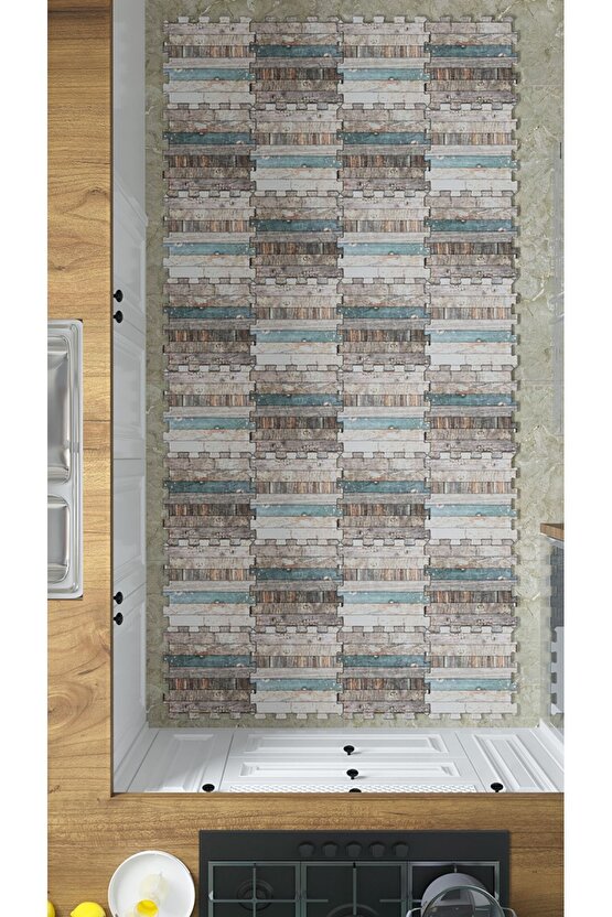 Puzzle Halı Desenli Yumuşak Mutfak Halısı Thm18a | Yapboz Halı | Puzzle Halı