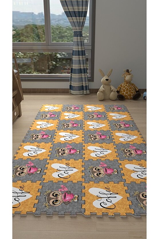 Baskılı Makinede Yıkanabilen Dekoratif Bebek Odası Sı Thc21 | Yapboz Halı | Puzzle Halı