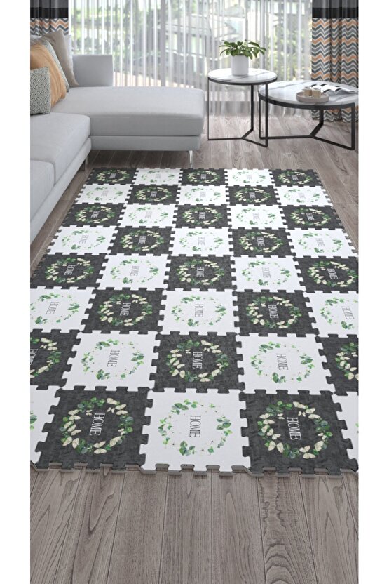 Tekstil Baskılı Büyük Küçük Salon Halısı Ths4 | Yapboz Halı | Puzzle Halı