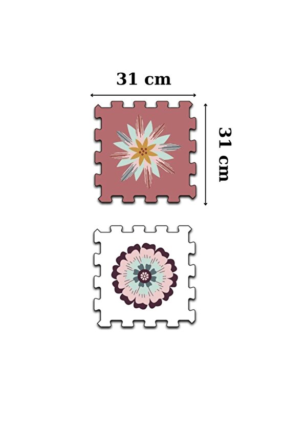 Renkli Dekoratif Yumuşak Salon Halısı Ths19 | Yapboz Halı | Puzzle Halı