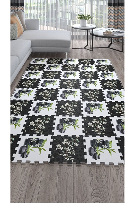 Yıkanabilir Büyük Küçük Salon Halısı Ths2 | Yapboz Halı | Puzzle Halı