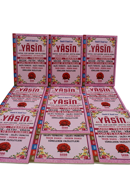 Ekonomik Hediyelik 10 Adet Yasin-i Şerif Pembe 64 Shf. Orta Boy(17x24cm)