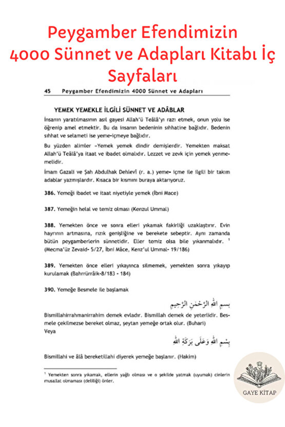 Peygamber Efendimiz (s.a.s.)in 4000 Sünnet ve Adabları ve 41 Vaaz ( 2 Kitap Set ) Ciltli