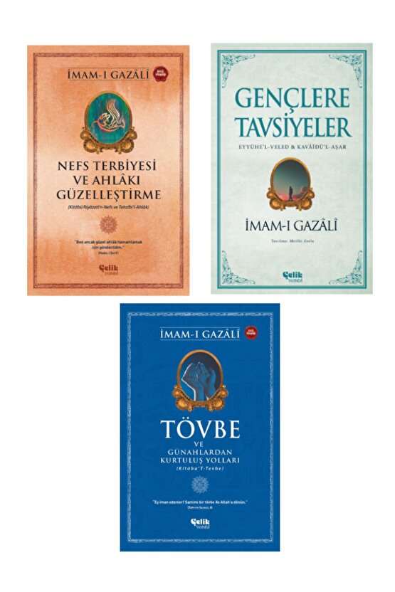 Imamı Gazali Seti Nefs Terbiyesi-gençlere Tavsiyeler-tövbe Ve Günahlardan Kurtuluş Yolları 3lü Set
