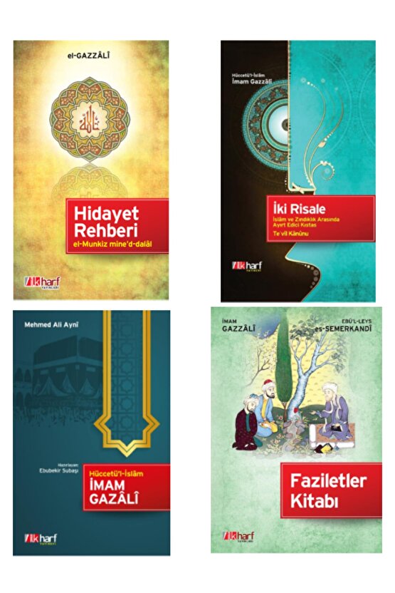 Imam-ı Gazali Serisi - Hidayet Rehberi - Iki Risale - Hüccetül Islam - Faziletler Kitabı 4lü Set