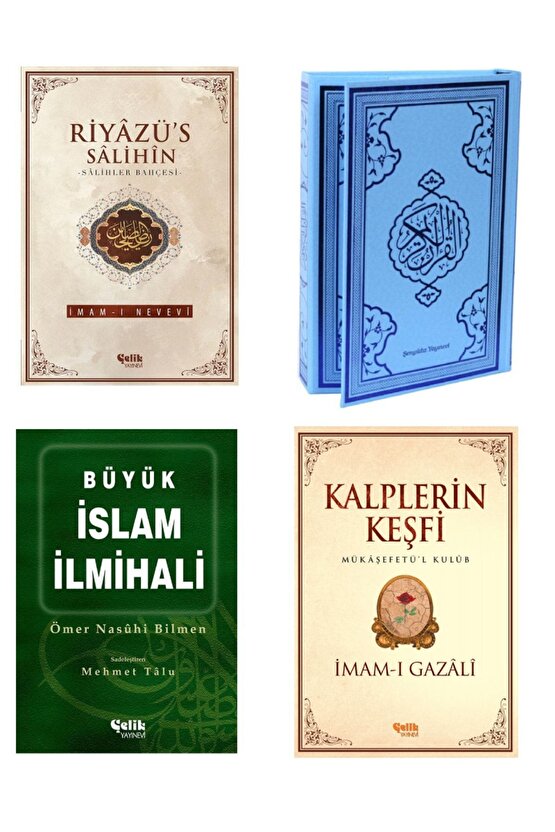 Riyazü Salihin-kuranı Kerim Bilgisayar Hattı Renkli Orta Boy-islam Ilmihali-kalplerin Keşfi 4lü Set