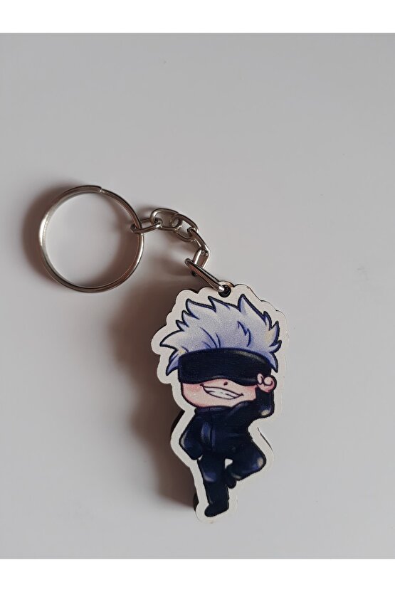 Çift Taraflı Ahşap Gojo Anime-manga Anahtarlık