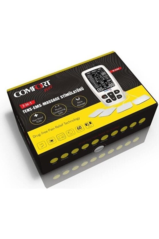 Plus R-c4a Şarj Edilebilir Portatif Dijital Masaj - Ems - Tens Cihazı