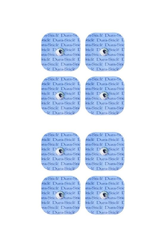 Kas Geliştirici Dura-stick Plus 5x5 Cm Çıt Çıtlı Tens Elektrodu 8 Adet (2 PAKET) Mavi