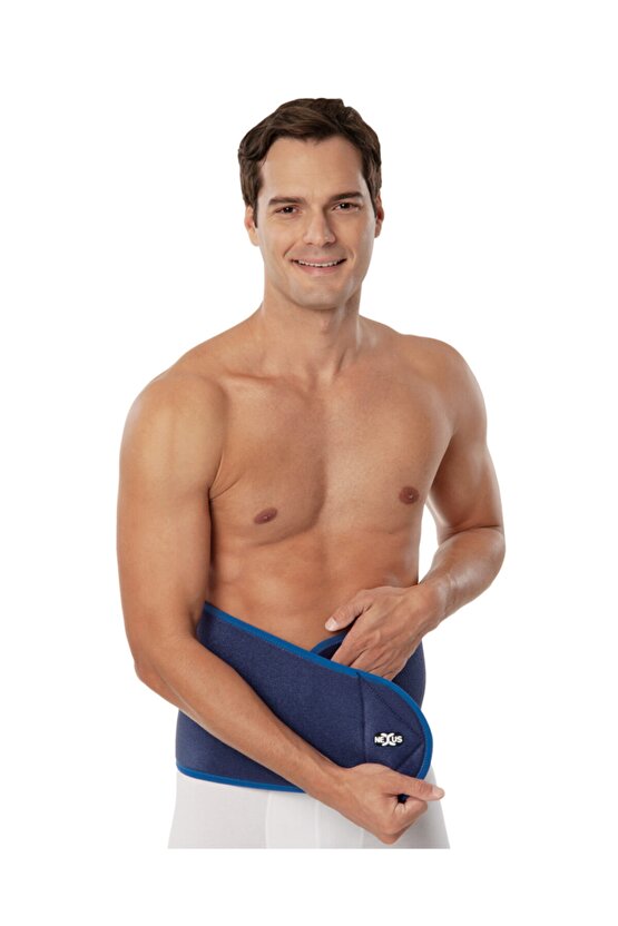 Unisex Mavi Elastik Bel Desteği Termal Sauna Kemer Neopren Korse Nexus 889
