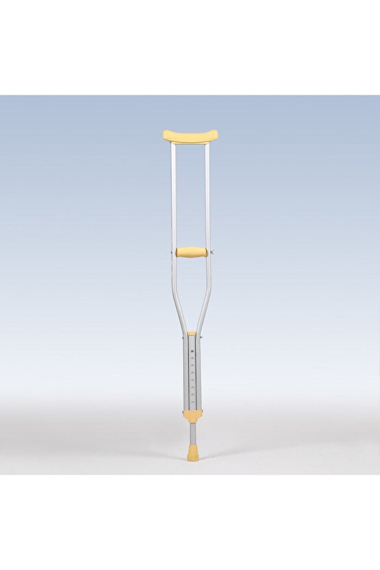 Yerli Sarı Renk Kaliteli Sünger Destekli Kauçuk Çift Koltuk Altı Değneği M Beden