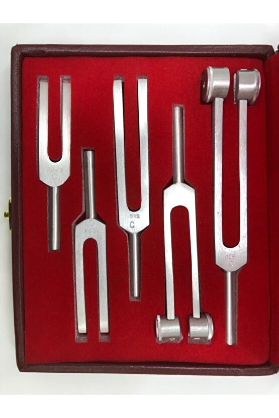 5 Li Diapozon Set Diyapozon Set Frekans 128, 256, 512, 1024 Ve 2048