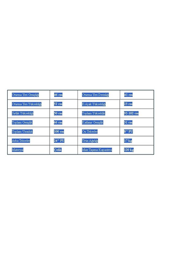 Rolid 100 Tekerlekli Sandalye