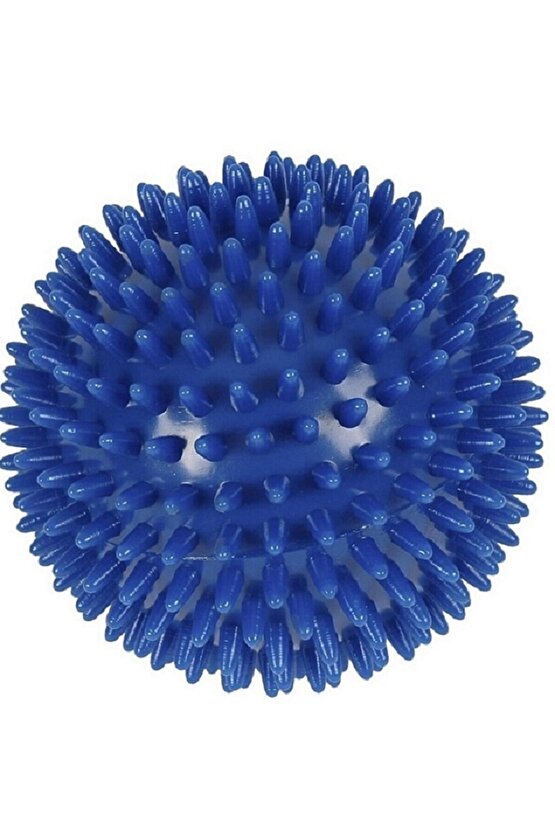 EL EGZERSİZ MASAJ VE DUYU TOPU , YUMUŞAK DİKENLİ TOP MAVİ RENK 10 CM