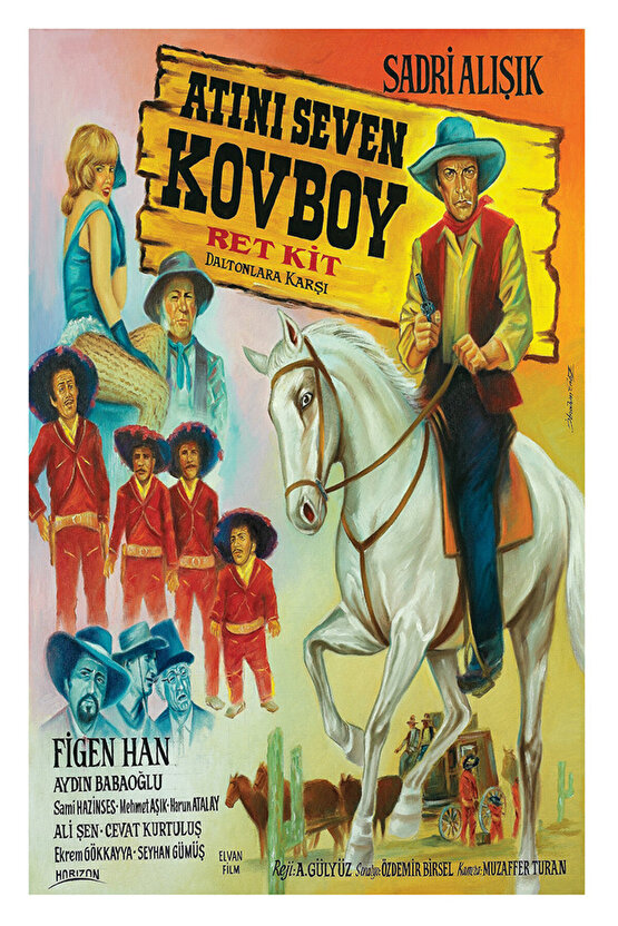 Atını Seven Kovboy Red Kit Daltonlara Karsi (1974) ( İbrahim ENEZ ) ( Lisanslı Ürün ) Posteri