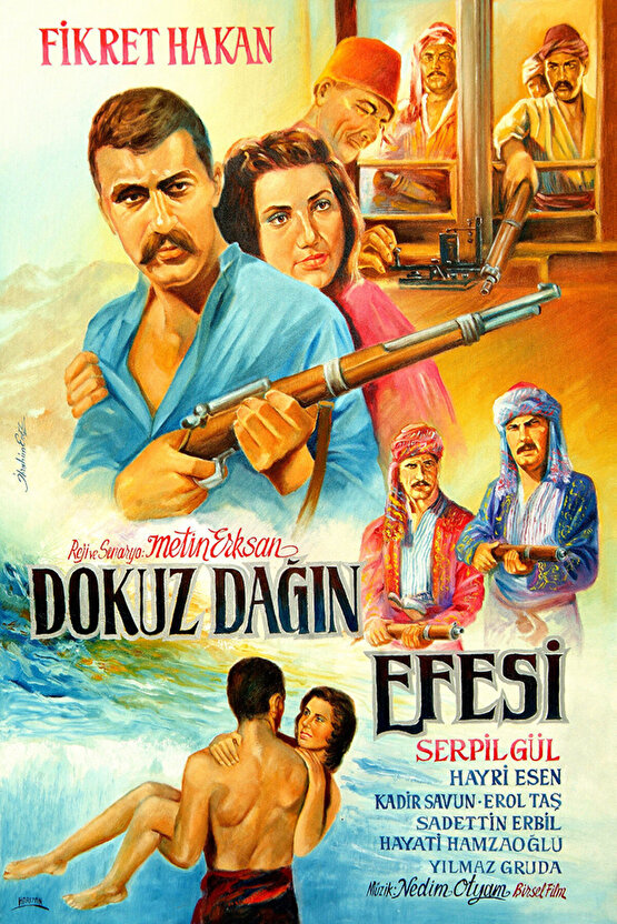 Dokuz Dağın Efesi Çakıcı Geliyor (1958) ( İbrahim ENEZ ) Koleksiyonu ( Lisanslı Ürün ) Posteri