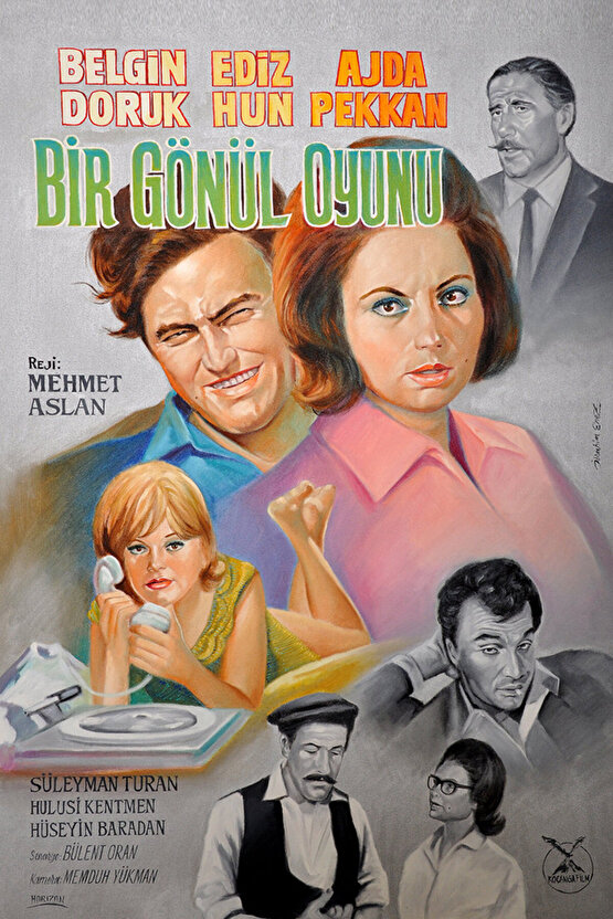 Bir Gönül Oyunu (1965) ( İbrahim ENEZ ) Koleksiyonu ( Lisanslı Ürün ) Posteri